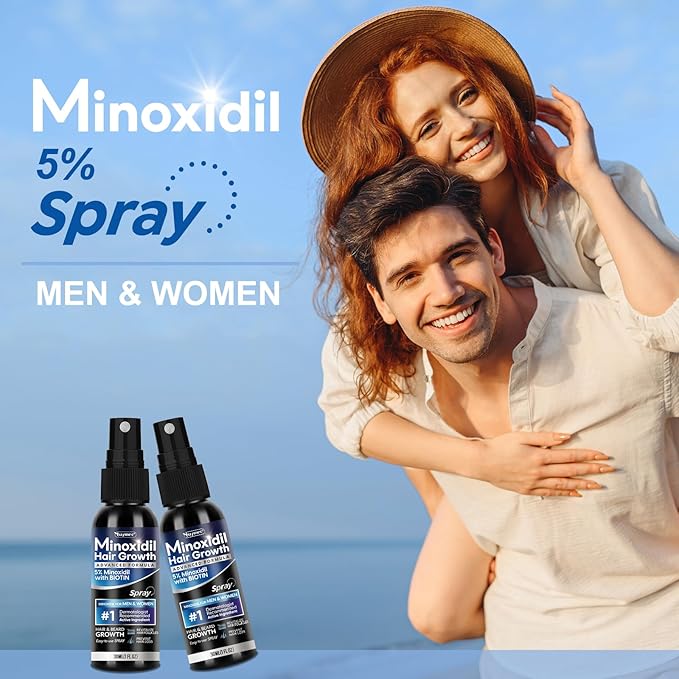 5% Minoxidil Spray 2PCS, Minoxidil for Women Hair Growth, Minoxidil for Men Hair and Beard, Minoxidil Spray for Men and Women.