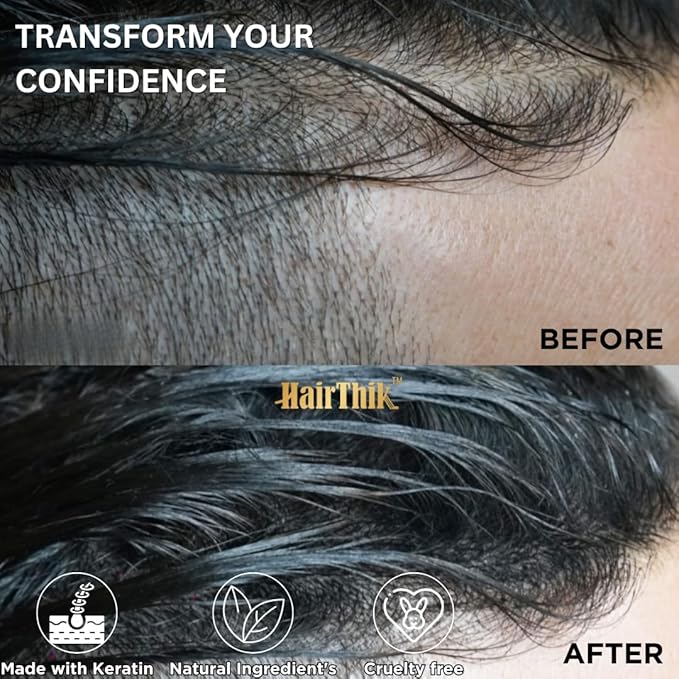 Supreme Trimmer Hair Building Fibers - Instantly Fill in Fine or Thinning Hair for Thicker, Natural, Fuller-Looking Hair for Men & Women – Hair Thinning & Balding Solution | Black, 55 Grams