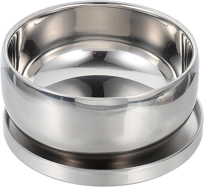 Stainless Steel Man Shaving Soap Bowl with Lid Foaming Container for Men'S Shaving Accessories Sturdy Bubble Bowl and Soap Use at Home or Travel
