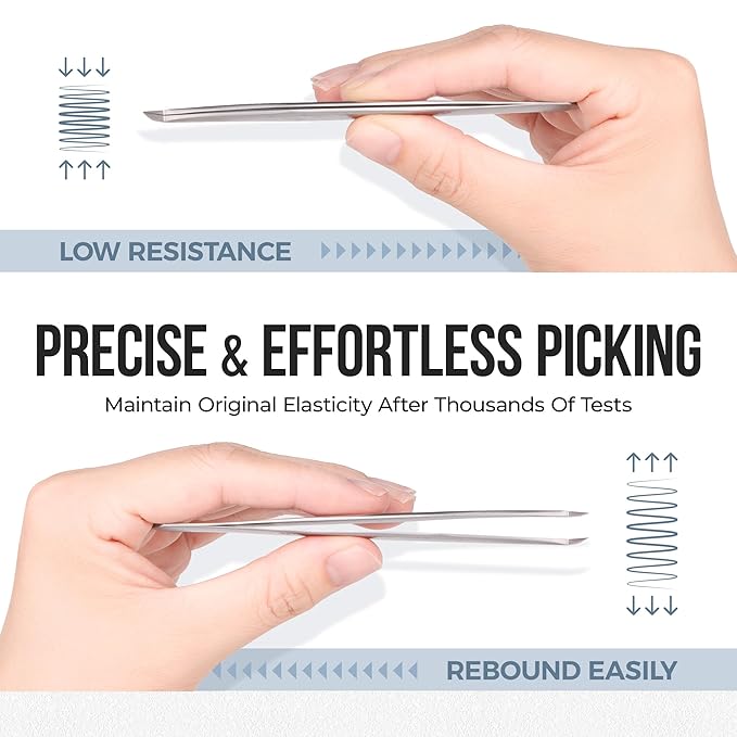 LASHVIEW Lash Tweezer, High Precision Stainless Steel Volume Eyelash Tweezers, Eyelash Extension Tweezers for Profissional Grafting lash Extension, LT02