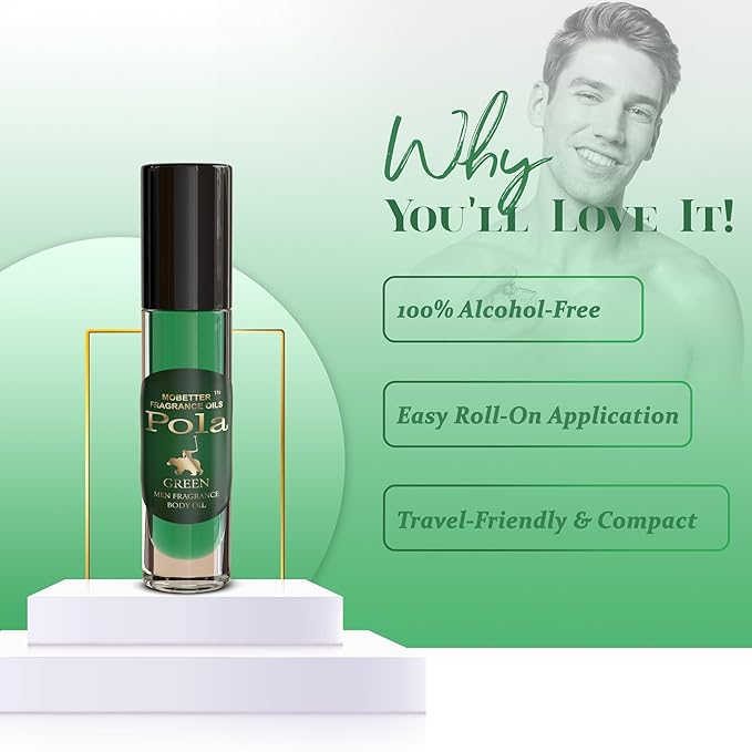 MOBETTER FRAGRANCE OILS Pola Green Cologne Fragrance Body Oil for Men