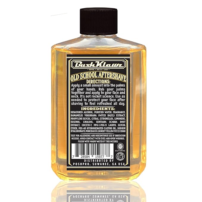 BushKlawz Classic Refreshing Cooling Soothing BarbershopBarbershop After Shave Lotion Balm Toner Splash Urban Prince Satisfy all Types of Viking Cannon Black Prime AfterShave Tonic Cologne