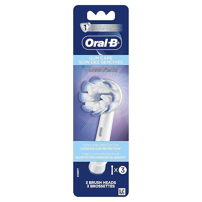 Oral-B Gum Care Replacement Brush Heads for an Oral-B Electric Toothbrush, Pack of 3
