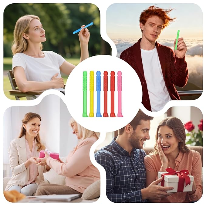 6PCS Chewable Breather with Pure Lock Flavor, Portable Chewable Breather Stick for Fresh Breath, On-The-Go Aromatherapy for Fresh Breath, Mental Focus And Natural Energy