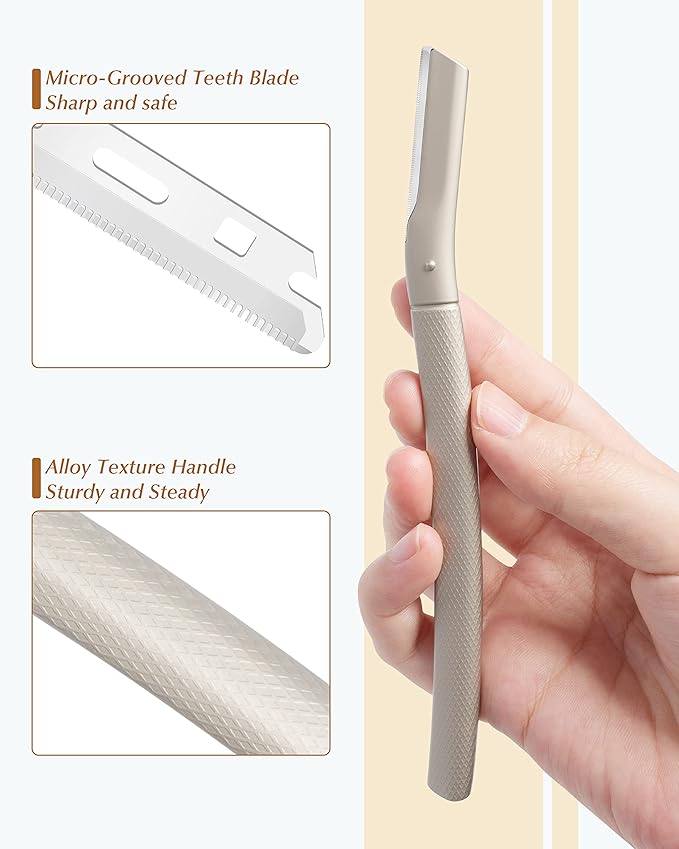Dermaplane Razor for Face Professional, Facial Razors for Women&Men Face with 20 Blade Refills, Eyebrow Razor for Women and Men