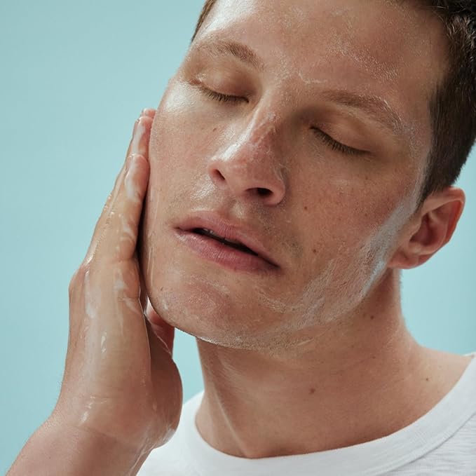 Mens Daily Face Wash Cleanser, Deep Cleaning, Does Not Strip Skin, Gets Rid of Grime, Beats Breakouts, Refreshing Skin Hydration, Facial Cleanser for Men, For All Skin Types