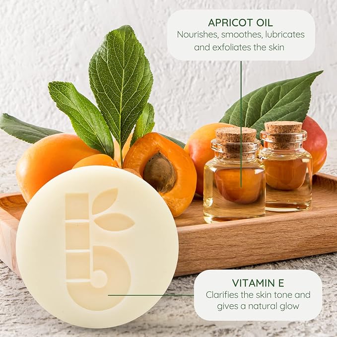 Bambaw | Shaving Soap for Women | 2.8 oz | Apricot Oil & Vitamin E Shave Soap | Shaving Bar for all Skin Types | Shaving for Women | Eco & Vegan Shaving Soap Bar | Apricot Shaving Soap Puck