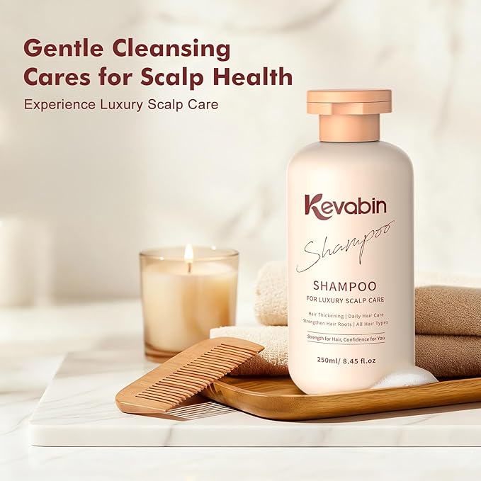 Hair Growth Shampoo for Thinning Hair for Women & Men, Thickening & Strengthening Hair Roots with Gently Cleanse to Prevent Hair loss - Biotin Shampoo with Ginger, Caffeine, Rosemary, Ginseng