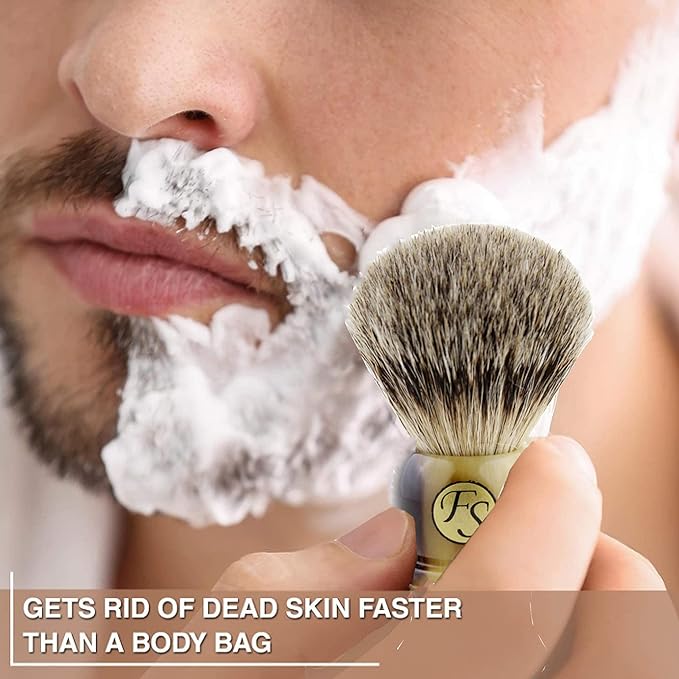 Shaving Brush for Men, Frank FS shaving Best Badger Hair Brushes with Resin Handle for Any Shaving Razors Birthday Gift(Knot size 20mm)
