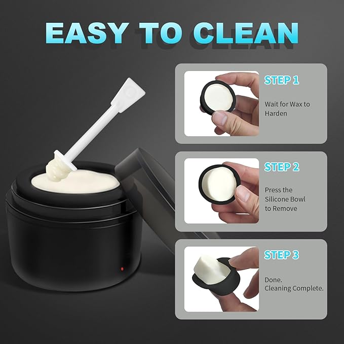 Galdino Nose Wax Kit Men & Women, Nose Hair Wax Kit With 30 Sticks, Painless Nose & Ear Hair Removal, Usb Fast Heat Mini Wax pot, Smart Constant Temp