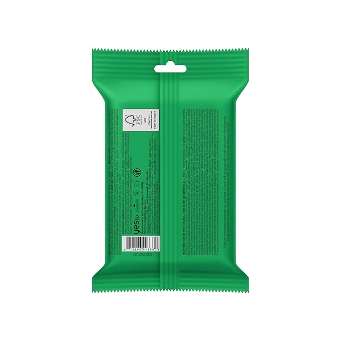 Yes To Cucumbers Travel Facial Cleanser Wipes 10 Count - Aloe Soothing Makeup Remover for Sensitive Skin - Hydrating Face Wipe, Perfect Christmas Stocking Stuffer