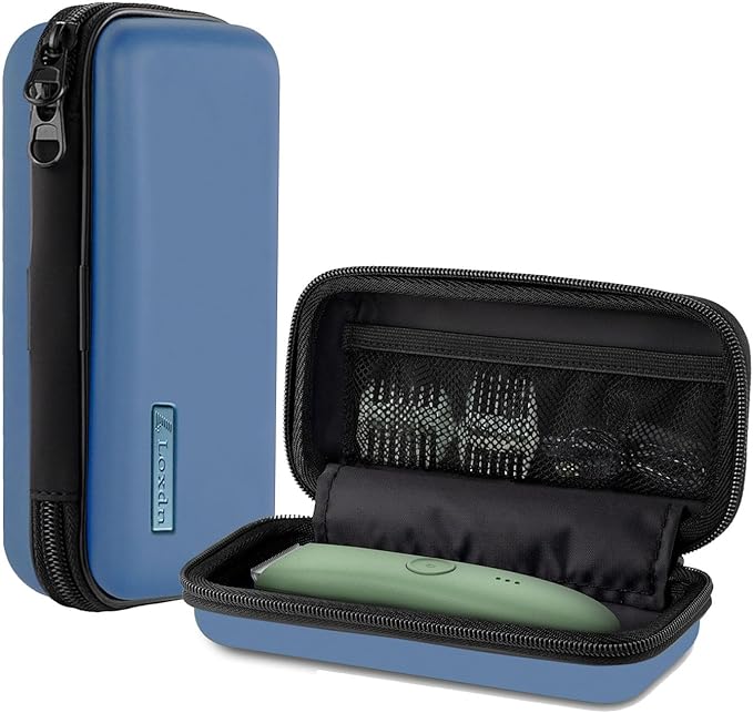 EVA Hard Case for Meridian/MANSPOT Shaver Groin & Body Hair Trimmer - Men's Grooming Organizer Storage Bag for Electric Razor and Accessories - Case Only (Blue)