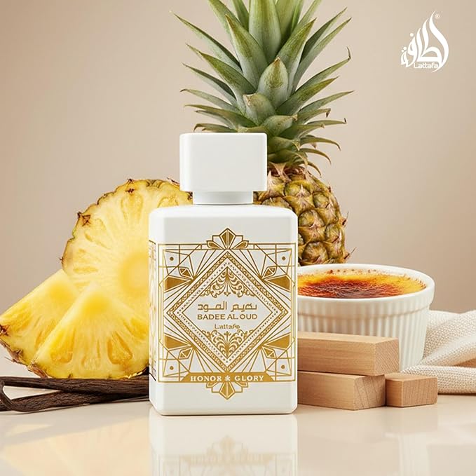 Lattafa Bade'e Al Oud Honor & Glory - Fruity, Vanilla, Warm Spicy, Woody - Eau de Parfum Long-Lasting Fragrance for Unisex, 3.40 Ounce / 100 ml | Unisex