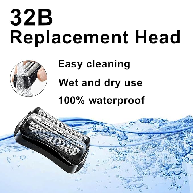 32B Series 3 Electric Shaver Replacement Head Compatible with Series 3 Foil Shaver Replacement Heads with S3 3040s 3080s-4 370cc 3070cc 3000s 3010, 3090cc Etc