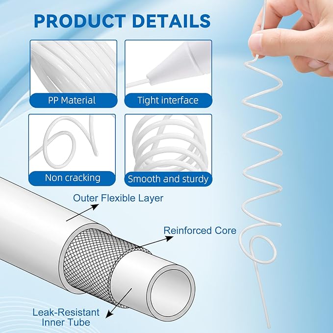 Replacement Water Flosser Hose for Wp-100 Wp-660 44.3 Inch Dental Irrigator Hose Tube Compatible Water Flosser Accessories for Precise Oral Cleaning and Easy Installation