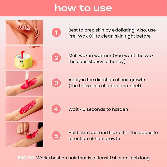 KoluaWax Premium Waxing Kit for Women - Beginner Friendly - Complete Wax Kit that includes 14oz of Wax Beads, Applicator, Pre and Post Care, Suitable for Sensitive Skin (Sun)