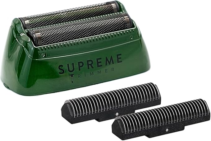 Supreme Trimmer Replacement Foil & Cutter SB63 | Hypoallergenic Foil for Crunch STF602 | Green