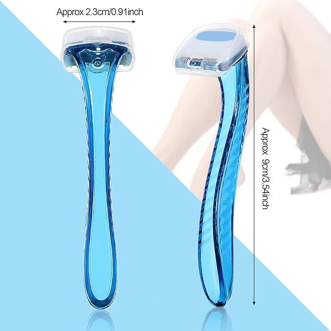 Honoson 30 Pieces Bikini Razors Bikini Trimmer for Women Small Disposable Travel Accessories Armpit Hair Removal Beauty for Body Cosmetic Tool(Light Blue, Light Yellow, Light Pink, Rose, Deep Pink)