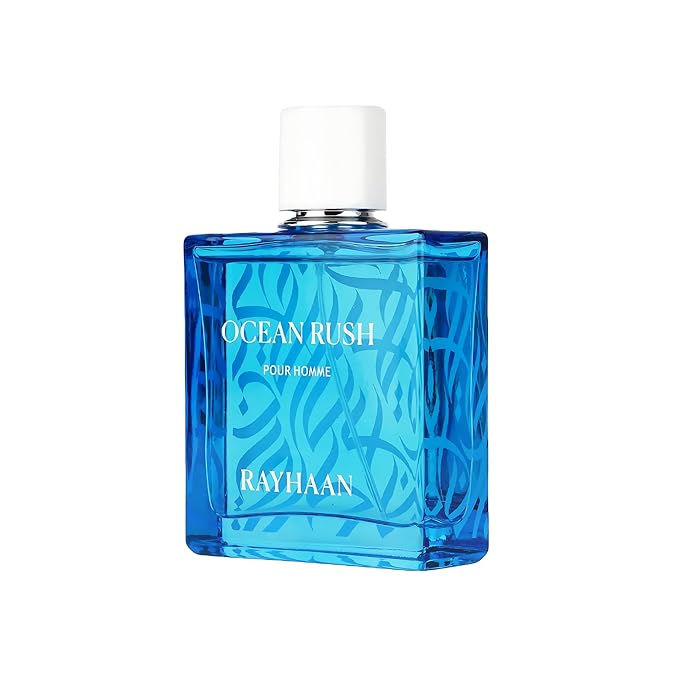 RAYHAAN Ocean Rush Eau de Parfum Spray for Men, 3.4 Ounce