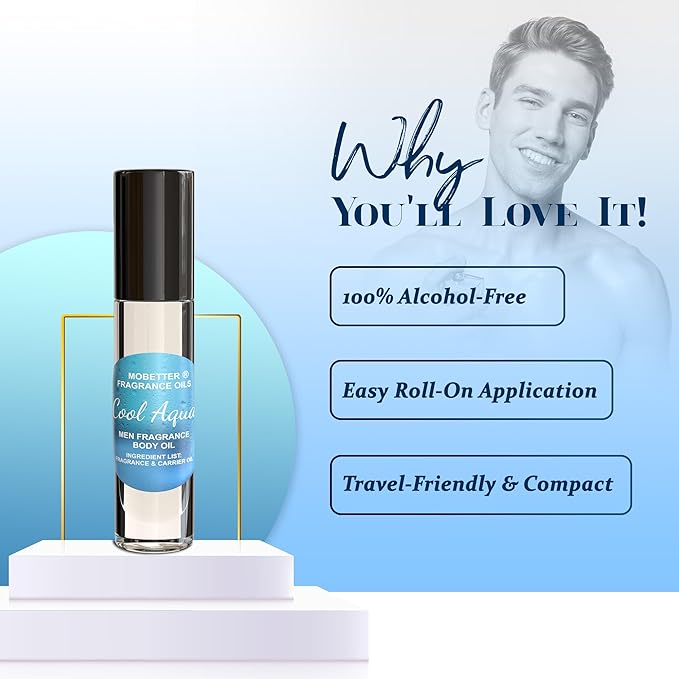 MOBETTER FRAGRANCE OILS Cool Aqua Men Fragrance Body Oil