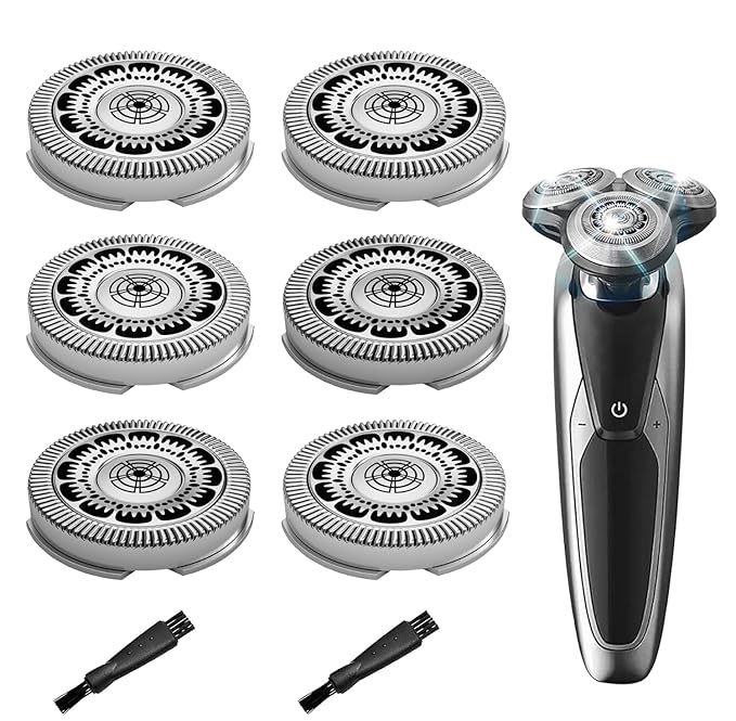 SH60 Replacement Heads Compatible with Phillips Norelco 6000 Replacement Electric Shaving Head Razor Blades Series 6000,for Philips norelco Series 6000 Replacement Blades,Sh60 Replacement Heads 6Pack