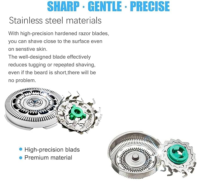 SH60 Replacement Heads Compatible with Phillips Norelco 6000 Replacement Electric Shaving Head Razor Blades Series 6000,for Philips norelco Series 6000 Replacement Blades,Sh60 Replacement Heads 6Pack