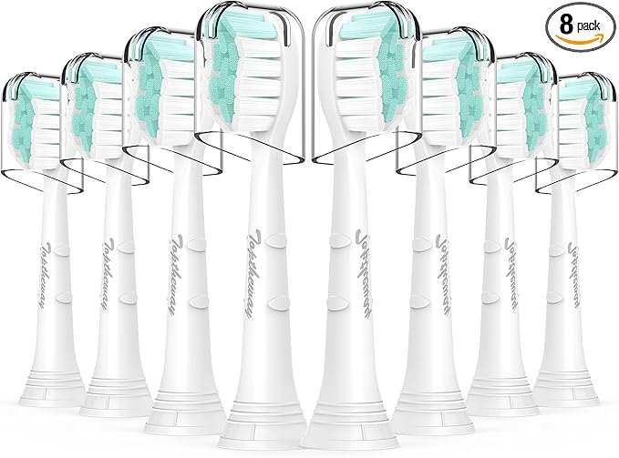 Toothbrush Replacement Heads for Philips Sonicare: Sonic Replacement Heads Compatible with Phillips Electric Toothbrush ProtectiveClean 4100 5100 5300 C2 G2 C1 W, Medium Soft - 8 Pack