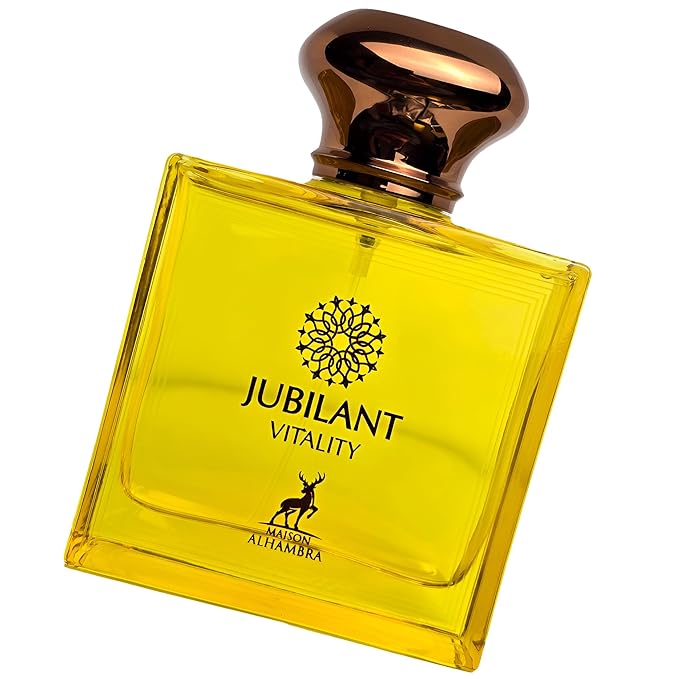 Maison Alhambra Jubilant Vitality – Citrus, Spicy, Green, Amber – Eau de Parfum Spray Long-Lasting Fragrance for Unisex, 3.4 Ounce / 100 ml