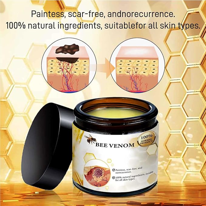 Bee Venom Repair Cream, Hydrating Moisturizing Cream, Natural Honey Bee Venom Repair Cream Remove Spots for Men&Women, Bee Venom Moisturizing Cream for All Parts of the Body 2 OZ