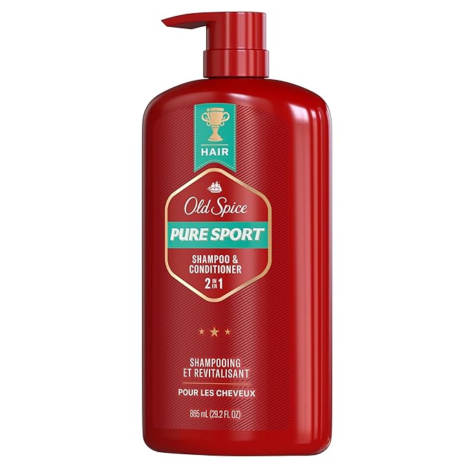 Old Spice Pure Sport 2-in-1 Shampoo and Conditioner Set for Men, Healthier, Fuller, More Moisturized Looking Hair, 29.2 Fl Oz Each, Twin Pack