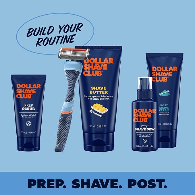 Dollar Shave Club | 6 Blade Razor Refills (16 Pack) | 6 Stainless Steel Blades for a Close & Comfortable Shave