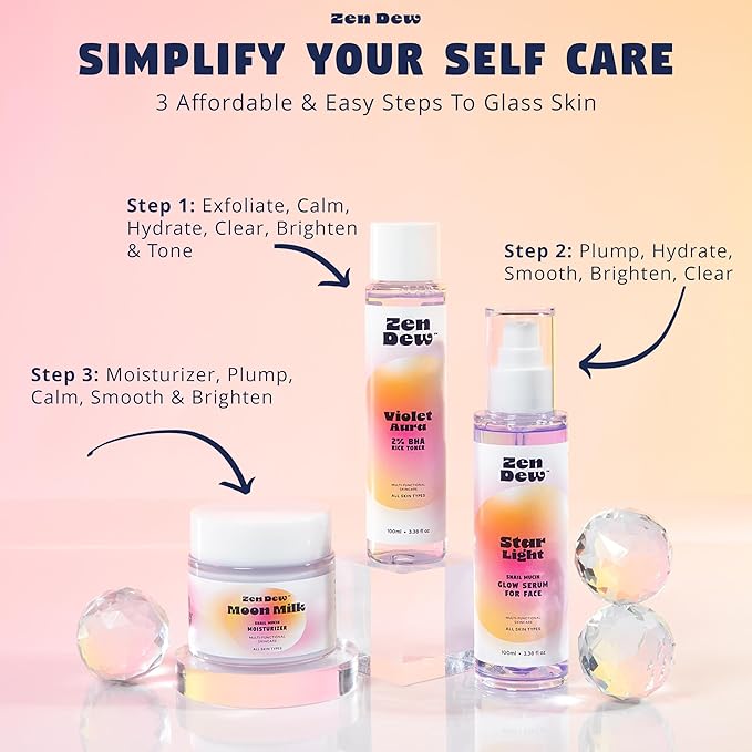 Moon Milk Snail Mucin Moisturizer Gel Cream (3.52 oz) Korean Snail Mucin Serum Cream that Replenishes Moisture & Leaves Skin Brighter, Plumper, Soothed & Smooth