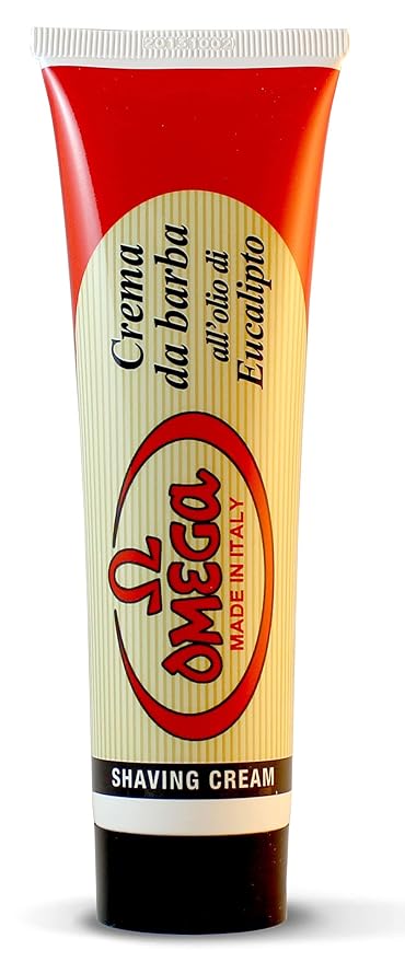 Omega Eucalyptus enriched Italian imported shaving cream tube 100 ml 3,52oz