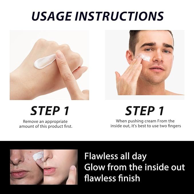 Men's Face Cream, Men's Makeup Concealer Cream, Hydrating and Moisturizing Lazy Beauty Face Cream, Travel Size