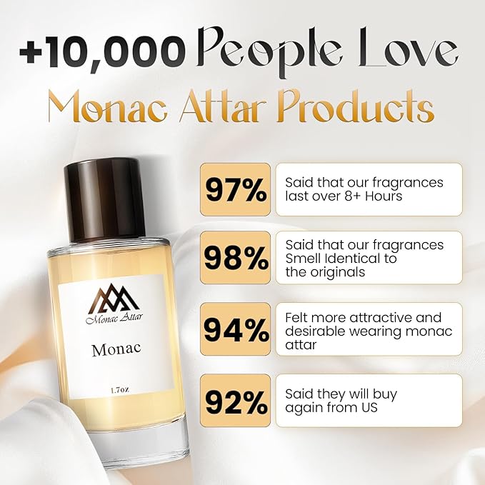 Monac Vanilla Powder Inspired by Vanilla Powder, Eau De Parfum, 1.7oz/50ml, Unisex, Long Lasting Fragrance, Luxury Made Affordable