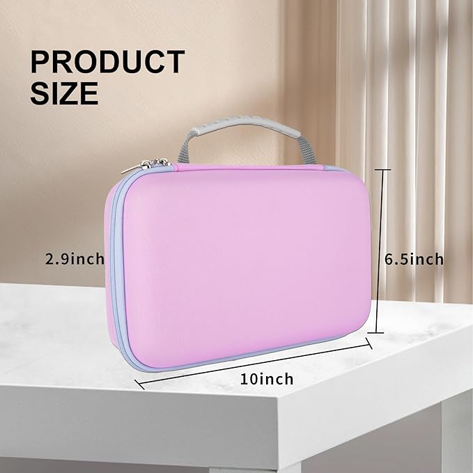 SMYV Water Flosser Travel Case, Portable Dental Oral Irrigator Travel Organizer, Hard Eva Storage Bag for Flosser, Electric Toothbrush, Toothpaset and Irrigator Accessories (Case Only) - Pink