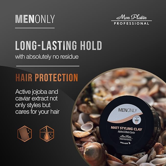 Mon Platin Jojoba hair wax for men wet look (Jojoba & Black Caviar)