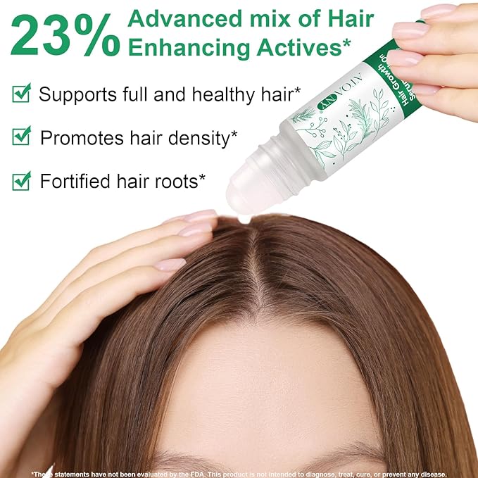 Rosemary Hair Growth Serum Roll On 20 ml – 3% Rosemary, 3% Redensyl, 2% AnaGain, Fast-Absorbing, Non-Greasy, Reduces Hair Fall, For Thinning Hair & All Hair Types (1)