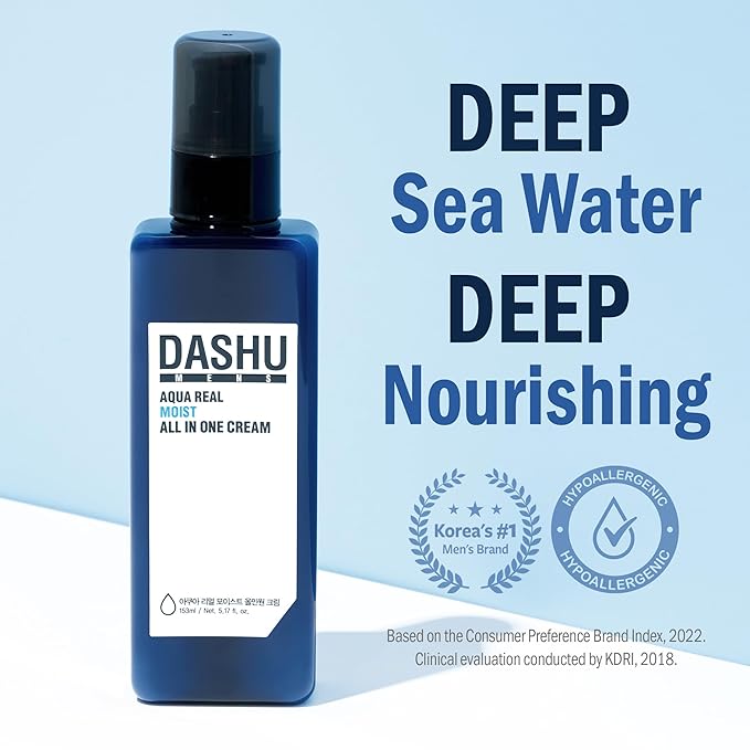DASHU Aqua Deep Real Moist All in One Cream 5.17oz – Anti-Wrinkle, Face Moisturizer Lotion
