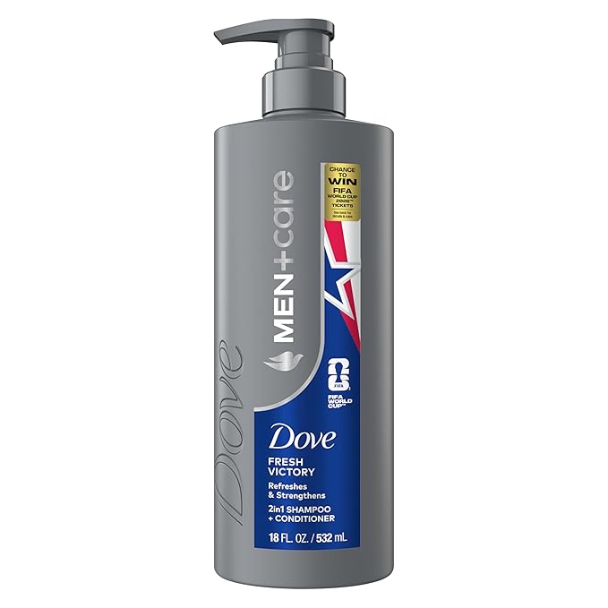 DOVE MEN + CARE Hair Care 1 count Fresh Victory to Refresh & Strengthen Hair, with a Chance to Win FIFA WORLD CUP 2026 Tickets, 18 Fl oz