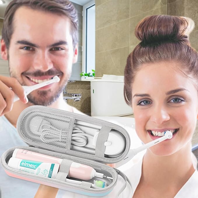 Toothbrush Travel Case for Oral B/Oral-B Pro 1000 1500 5000 7000 & Philips Sonicare 4100 1100 5300 5100 6100/iO Electric Toothbrush, Hard Protective Storage Bag (Gradient)