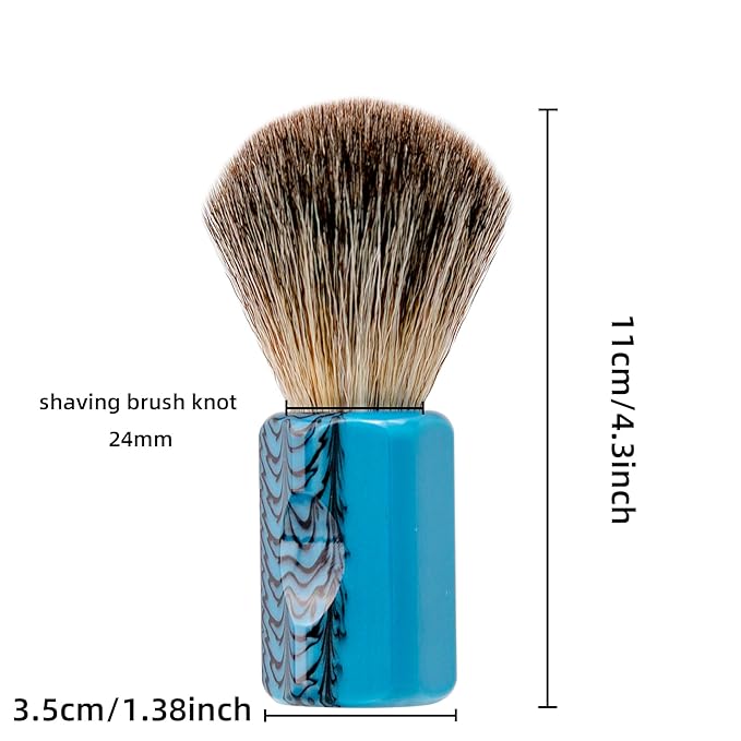 Grandslam Shaving Brush with Synthetic Hair, Cruelty-Free Shaving Cream Brush for Men, 100% Solid Resin Handle, Gently Exfoliates The Skin, 24mm Knot