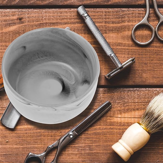 Marble Pattern Porcelain Shaving Bowl Small Natural Shave Soap Bowl for Men Traditional Wet Shaving Accessories