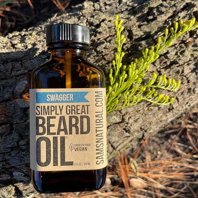 Swagger Scented Beard Oil - Beard Conditioner 3 Oz Easy Applicator - Natural - Vegan and Cruelty Free Care for Beards - America's Favorite