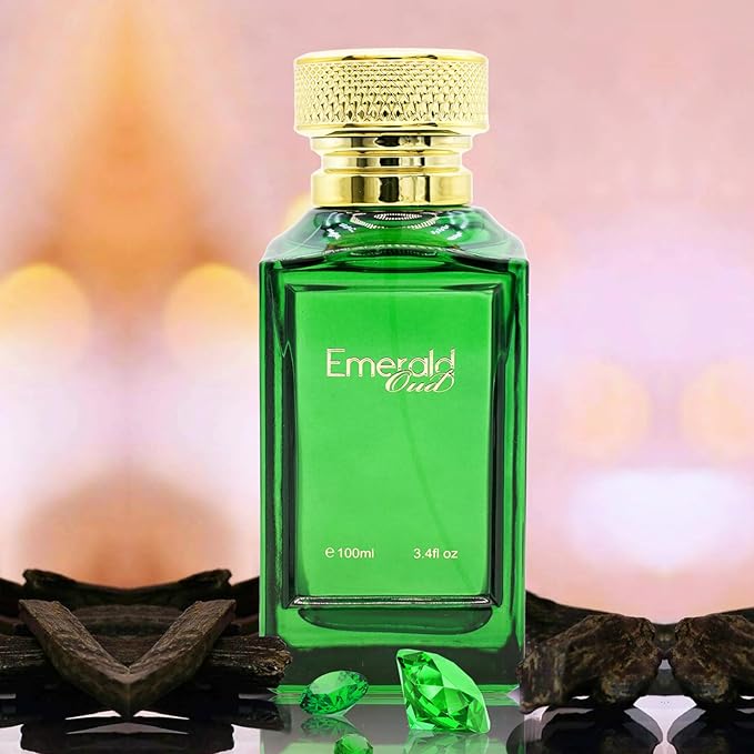 Emerald Oud - Warm Spicy Scent with Rose and Oud - Perfumes for Women and Cologne for Men - Mens Cologne - 3.4 oz EDP Spray
