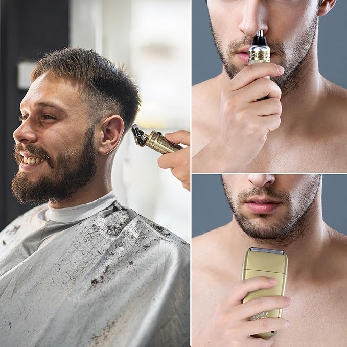 Bestauty 3 in 1 Beard Trimmer Kit, Electric Shavers for Men, Cordless Nose Hair Trimmer Foil Shavers Hair Clippers, Men's Grooming Kit Gifts for Men