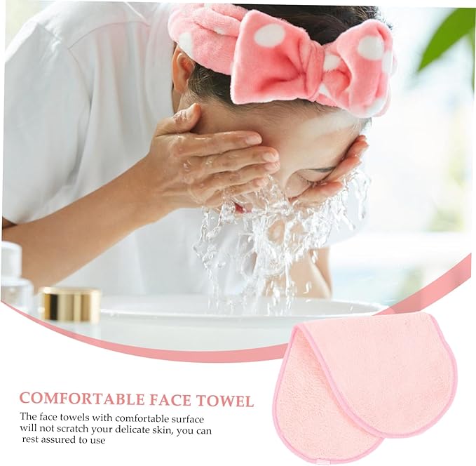 GALPADA 10pcs Coral Fleece Portable Face Wash Towels Soft Facial Cleaning Cloths for Travel Daily Use Comfortable Makeup Remover Towels Skin-Friendly for Men Women