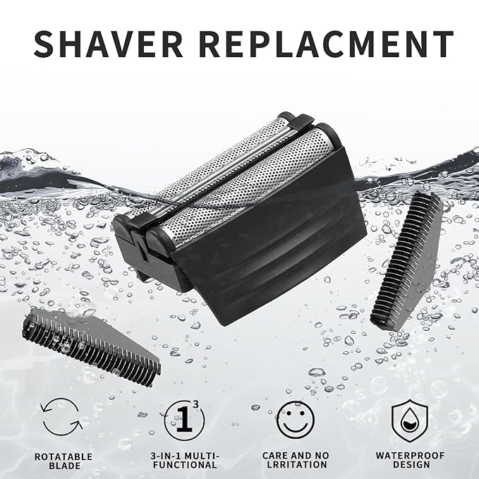 1PACK（BLACK）Shaver Replacement Foil Compatible with Remington TITANIUM-X Flex & Pivot Foil and Cutter F5800 & F7800,Shaver heads Fit for Remington F4900,F5800,F7800