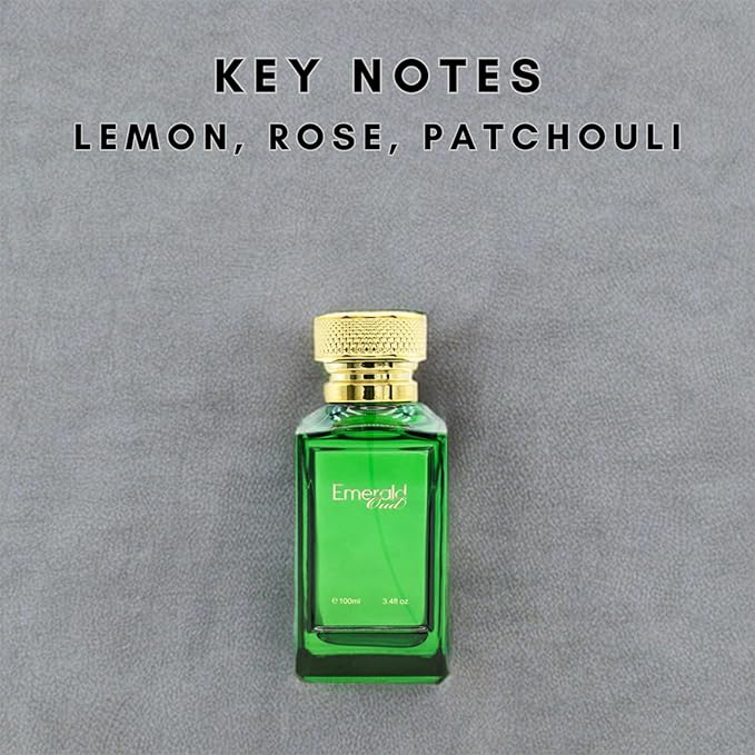Emerald Oud - Warm Spicy Scent with Rose and Oud - Perfumes for Women and Cologne for Men - Mens Cologne - 3.4 oz EDP Spray