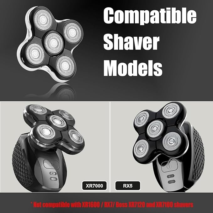 Balder Pro Shaver Peplacement Heads for Remington Balder Pro Head Shaver Model XR7000/XR1500/XR1501 Electric Shaving for Bald Men,3 Pack